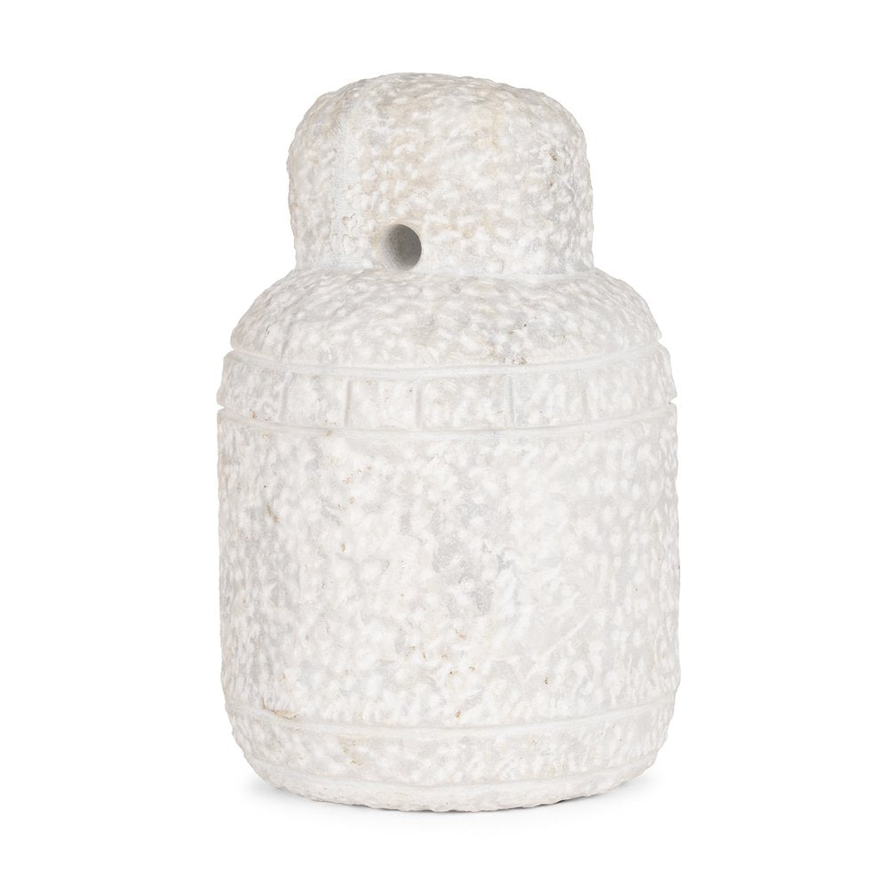 10" White Marble Door Stop HomeRoots