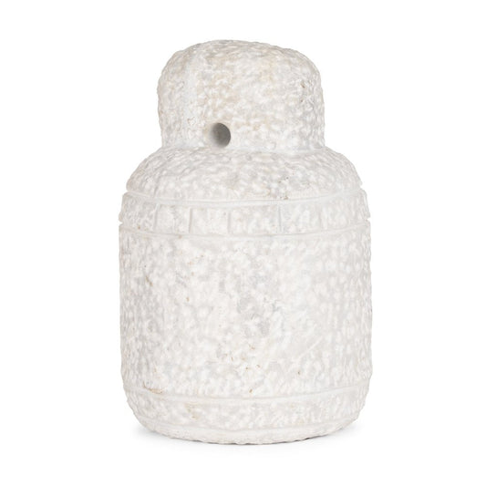 10" White Marble Door Stop HomeRoots