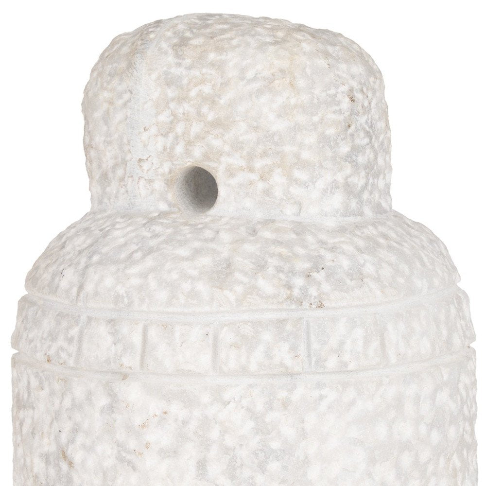 10" White Marble Door Stop HomeRoots