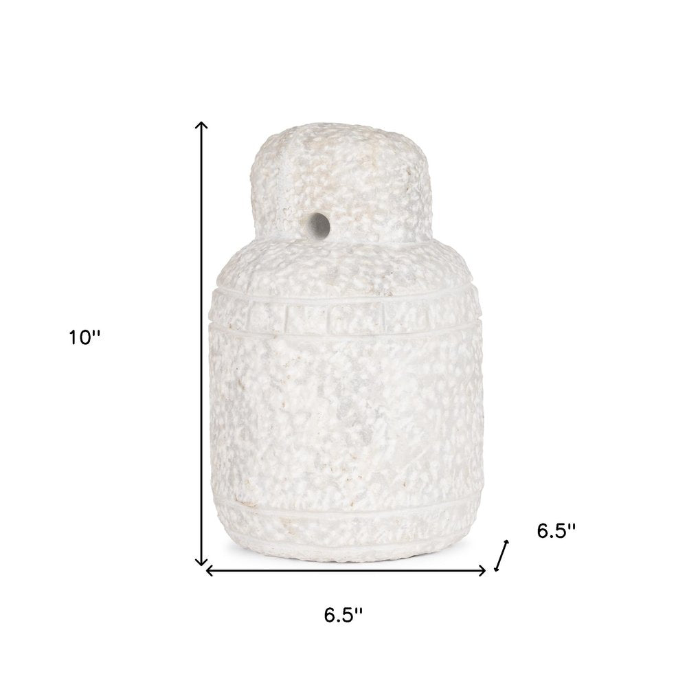 10" White Marble Door Stop HomeRoots