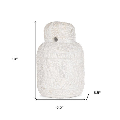 10" White Marble Door Stop HomeRoots