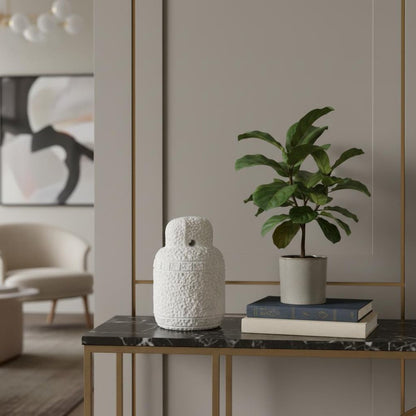 10" White Marble Door Stop HomeRoots