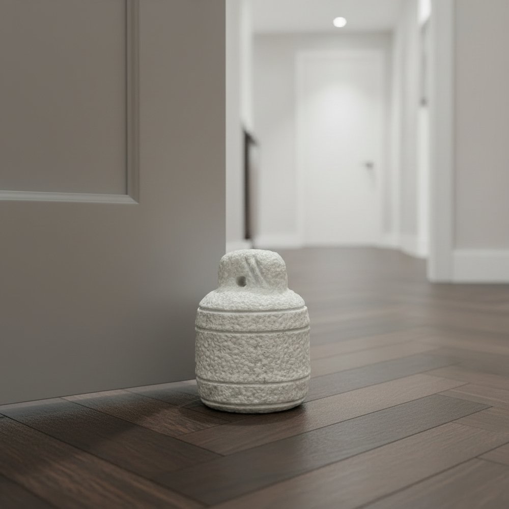 10" White Marble Door Stop HomeRoots