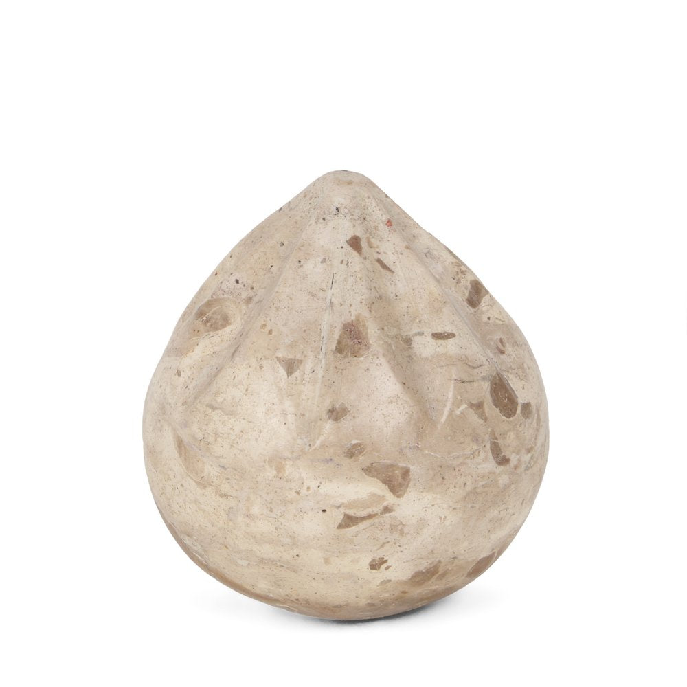 3" Beige Marble Modern Abstract Tabletop Sculpture HomeRoots
