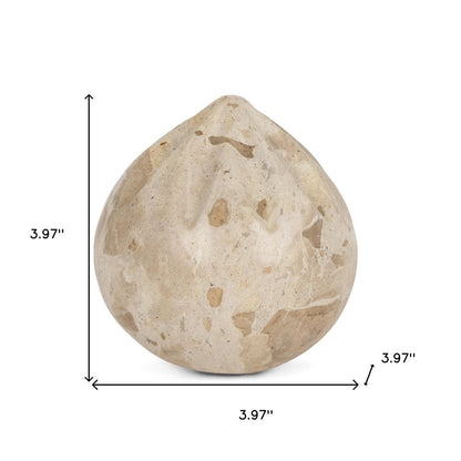 4" Beige Marble Tabletop Sculpture HomeRoots