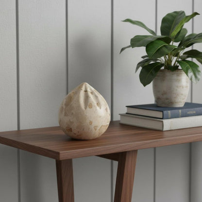 4" Beige Marble Tabletop Sculpture HomeRoots