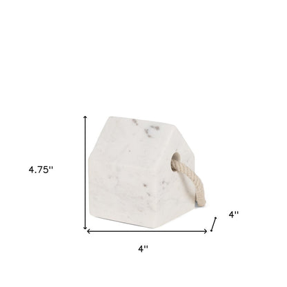 5" White Marble Decorative Wall Sculpture HomeRoots