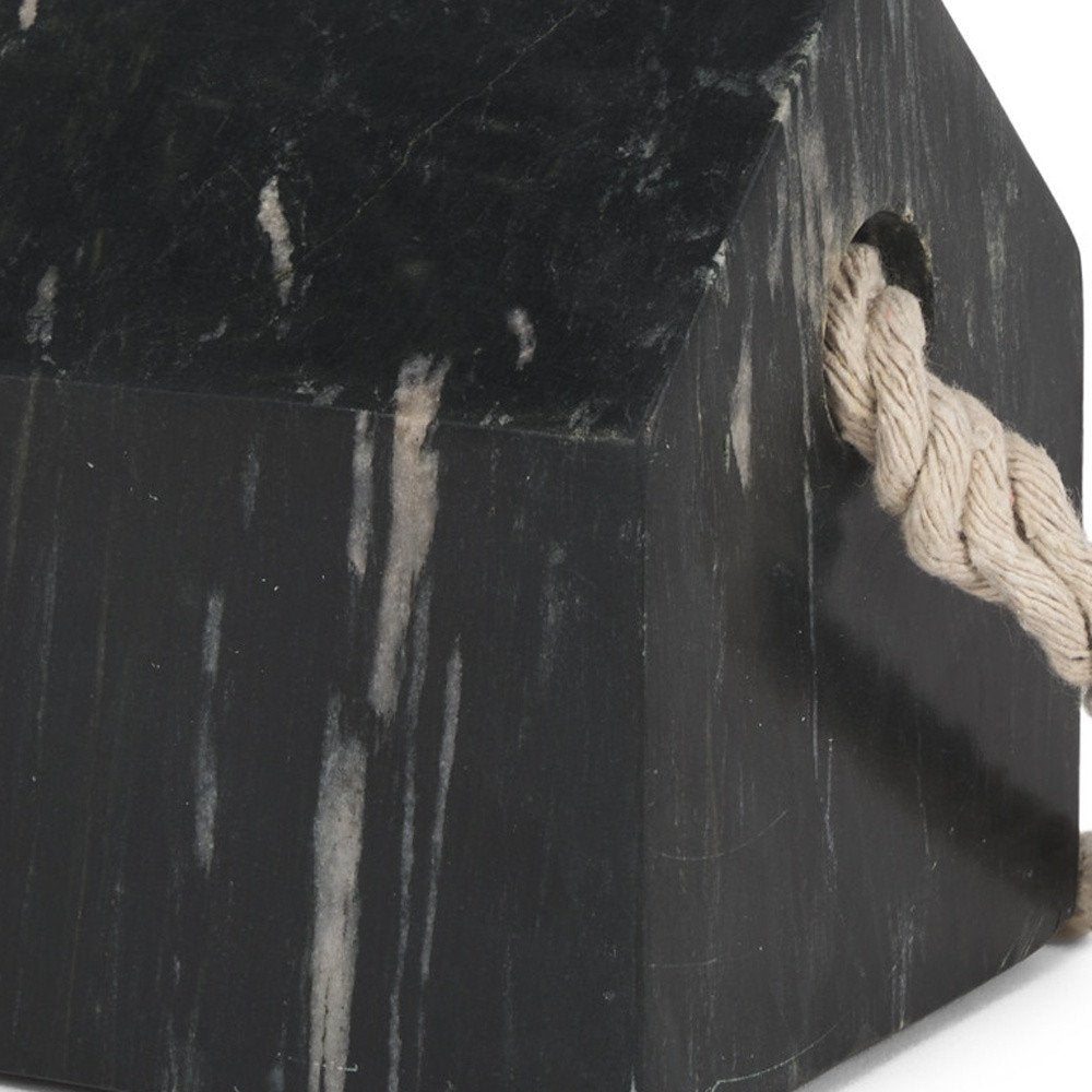 5" Black Marble Tabletop Sculpture HomeRoots