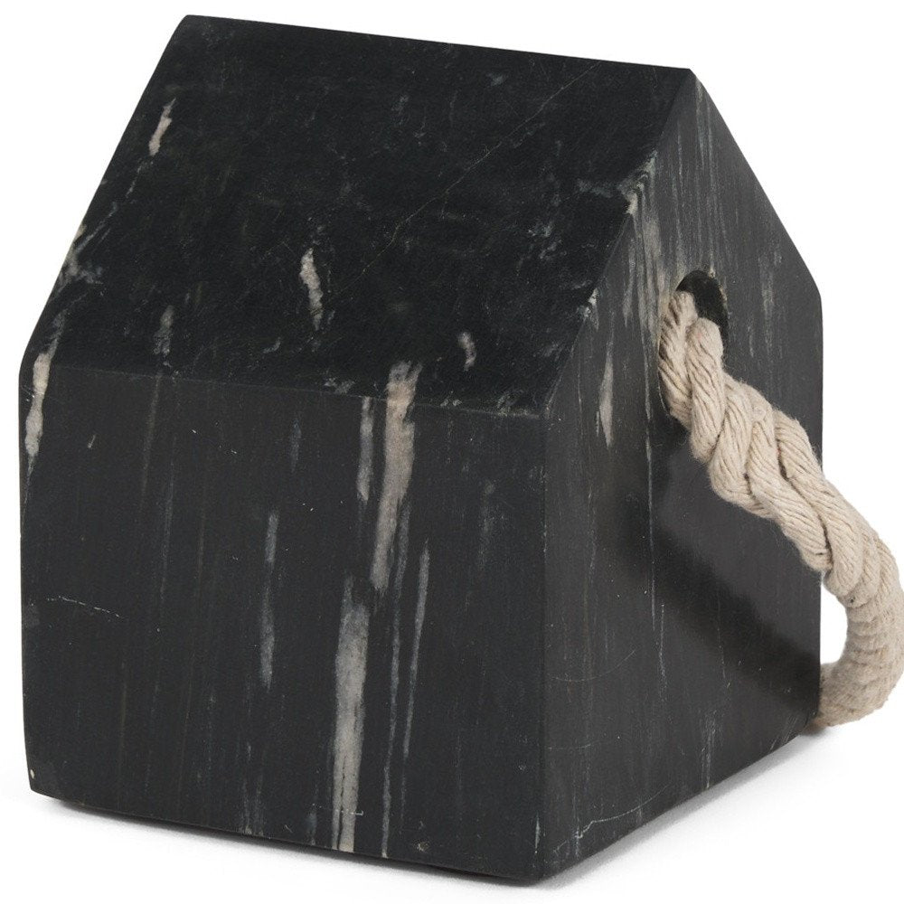 5" Black Marble Tabletop Sculpture HomeRoots