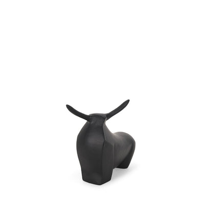 8" Black Aluminum Bull Tabletop Sculpture HomeRoots