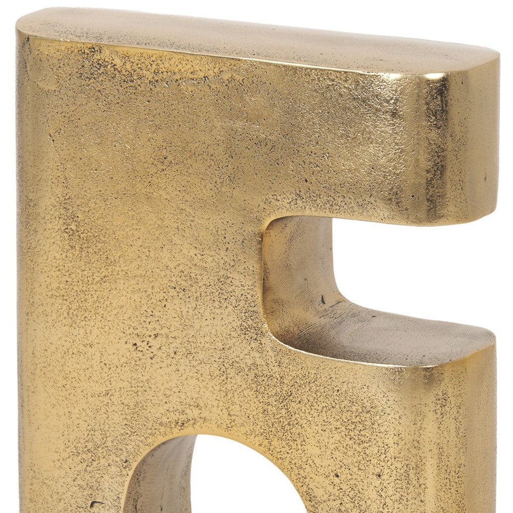 10" Brass Aluminum Tabletop Sculpture HomeRoots