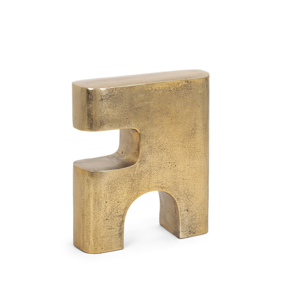 10" Brass Aluminum Tabletop Sculpture HomeRoots