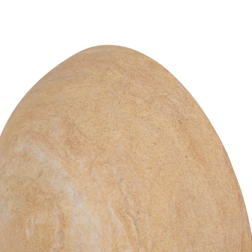 Set of Two Beige Stone Orb Decorative Bookends HomeRoots