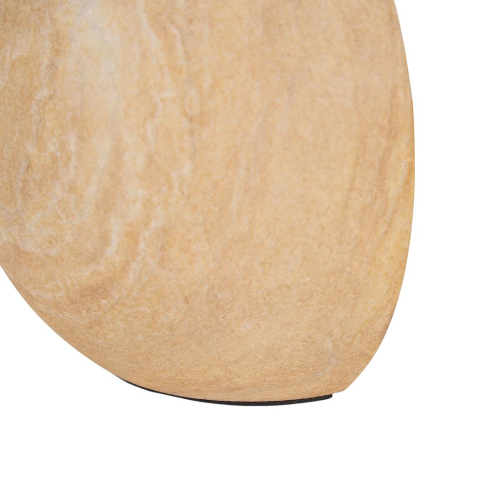 Set of Two Beige Stone Orb Decorative Bookends HomeRoots