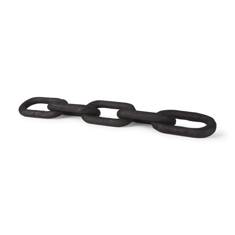 5" Black Solid Wood Tabletop Sculpture HomeRoots