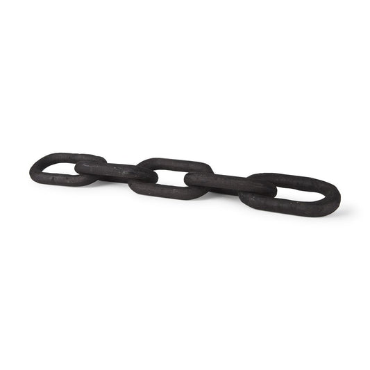5" Black Solid Wood Tabletop Sculpture HomeRoots
