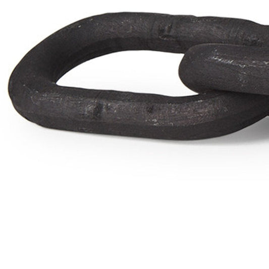 5" Black Solid Wood Tabletop Sculpture HomeRoots