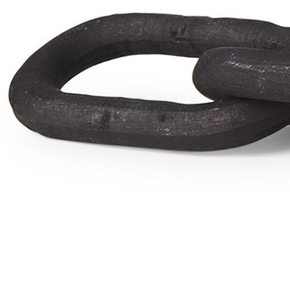 5" Black Solid Wood Tabletop Sculpture HomeRoots