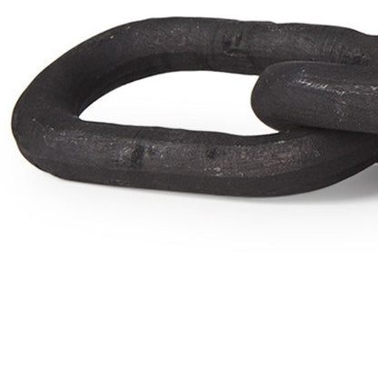 5" Black Solid Wood Tabletop Sculpture HomeRoots