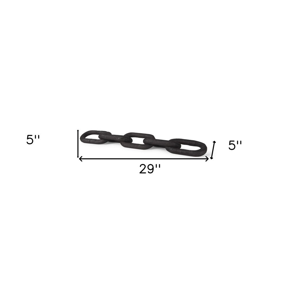 5" Black Solid Wood Tabletop Sculpture HomeRoots
