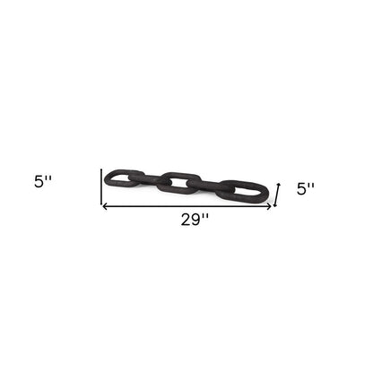5" Black Solid Wood Tabletop Sculpture HomeRoots