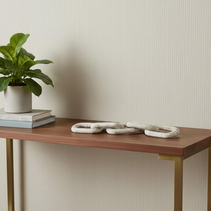 5" Beige Solid Wood Tabletop Sculpture HomeRoots