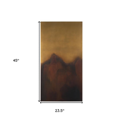 Rios Gold and Red Unframed Wall Art HomeRoots