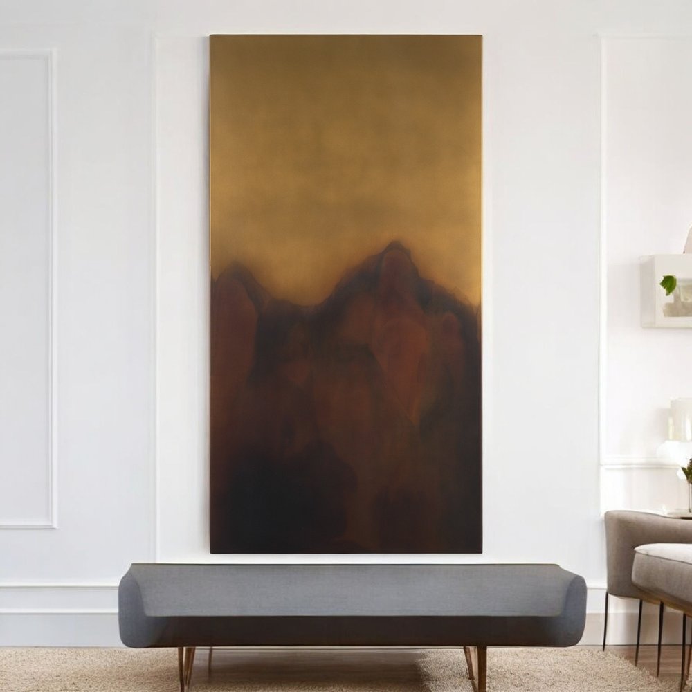 Rios Gold and Red Unframed Wall Art — view 5