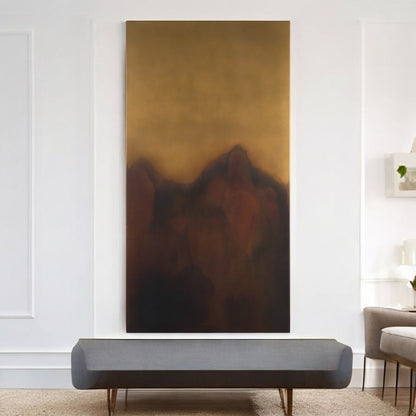 Rios Gold and Red Unframed Wall Art HomeRoots