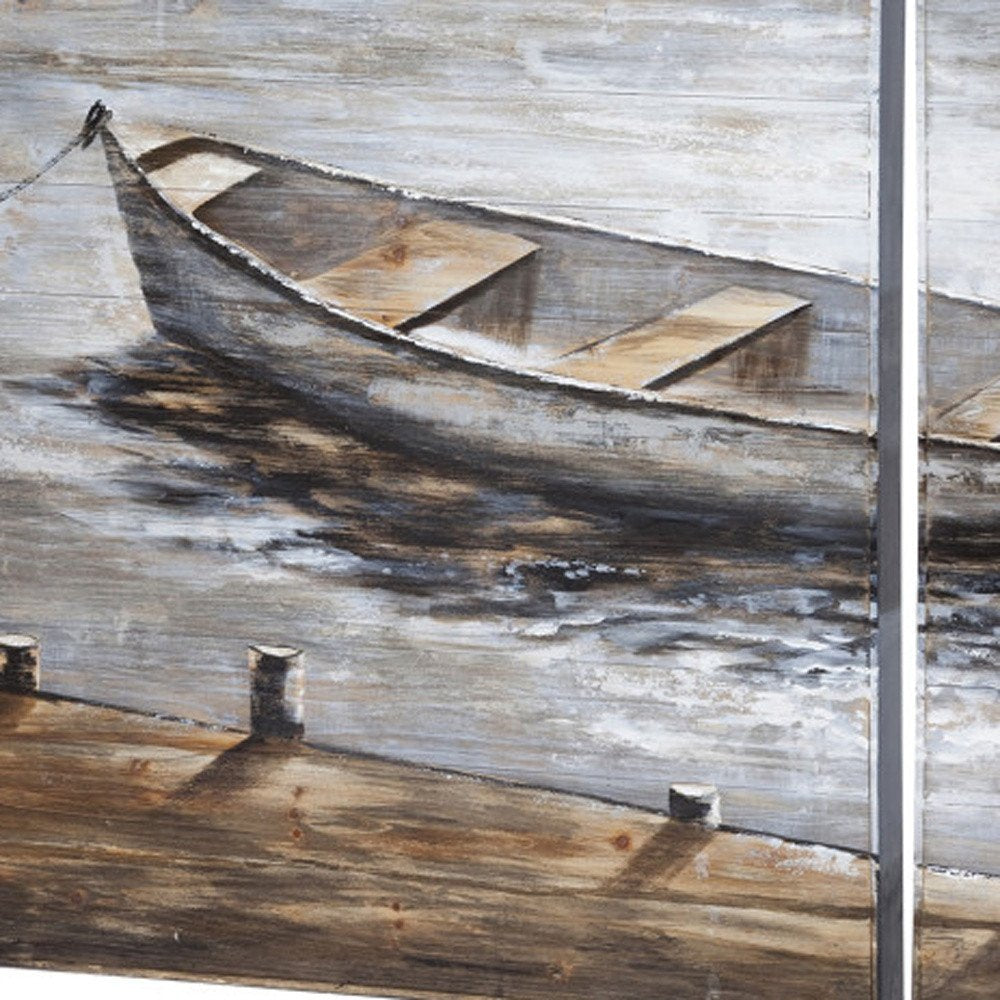 Set Of Two Creekside Diptych Hand Painted Unframed Wall Art — view 2