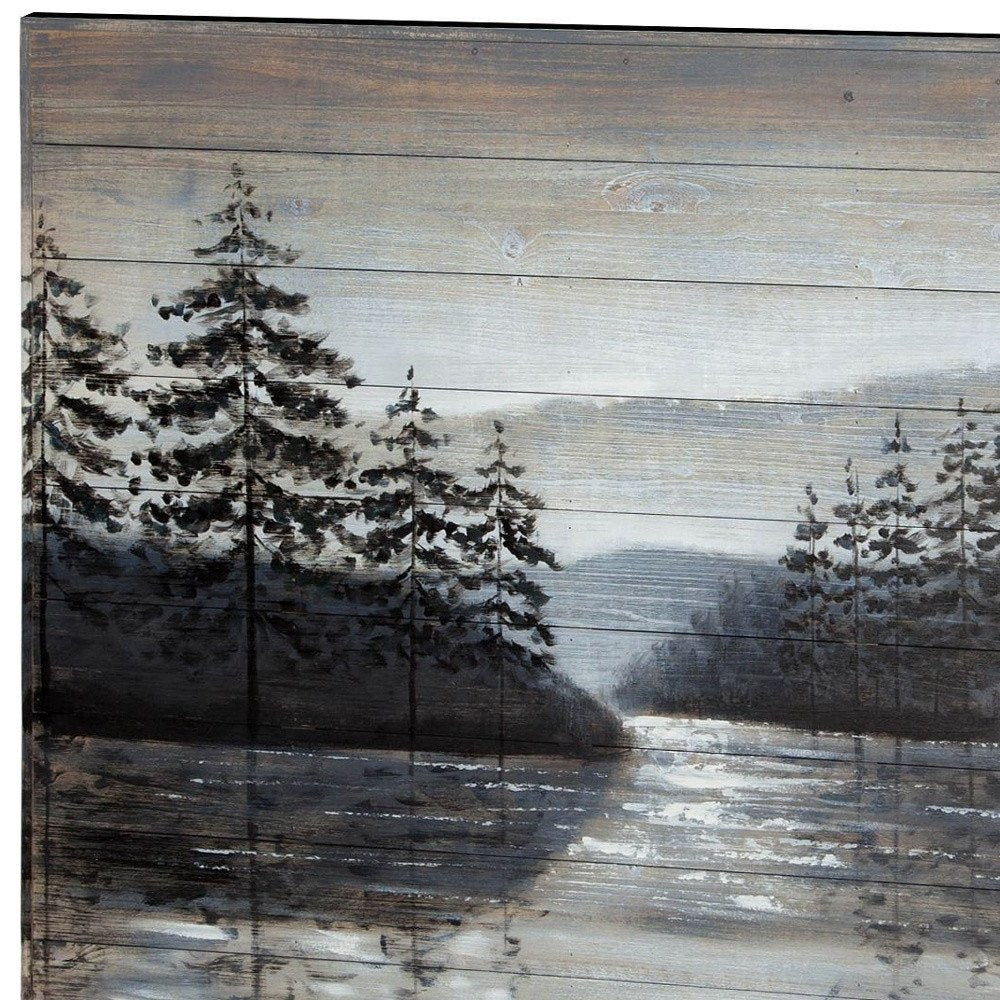 Sunset Narrows Hand Painted Distressed Unframed Wall Art — view 2