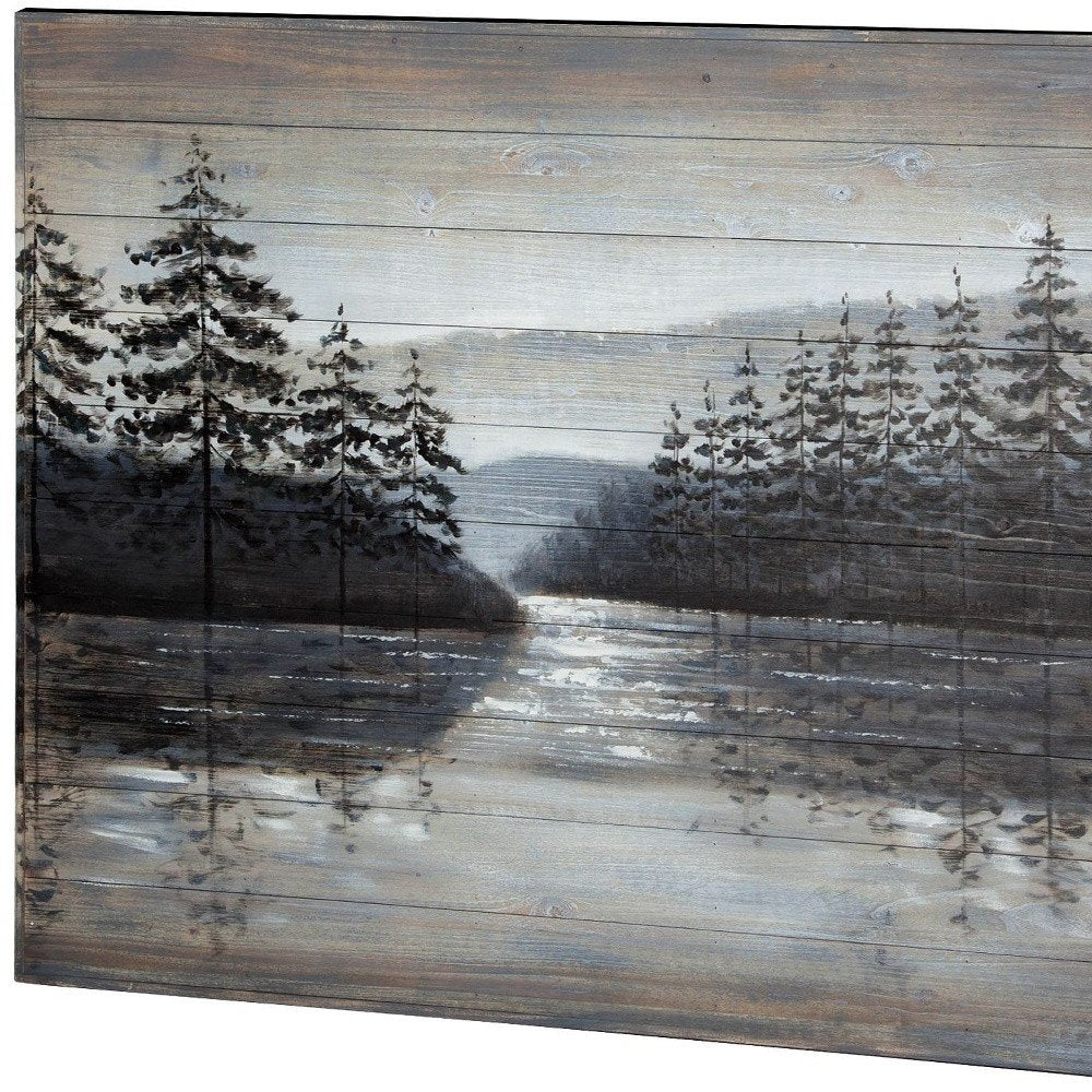 Sunset Narrows Hand Painted Distressed Unframed Wall Art — view 3