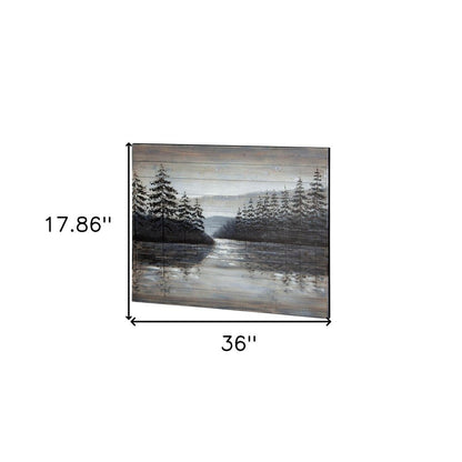 Sunset Narrows Hand Painted Distressed Unframed Wall Art HomeRoots