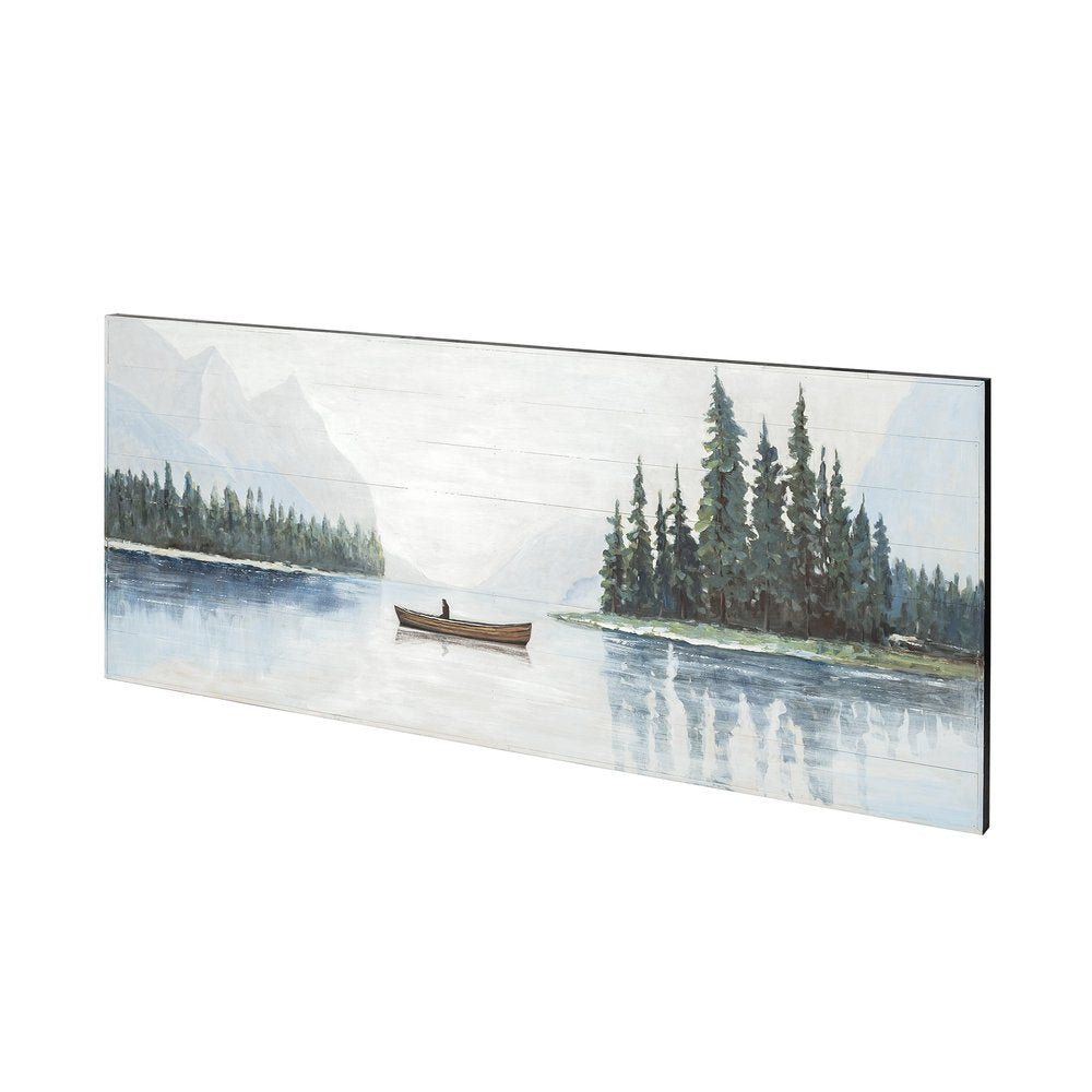 Solitude Hand Painted Distressed Unframed Wall Art HomeRoots