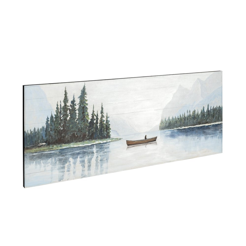 Solitude Hand Painted Distressed Unframed Wall Art HomeRoots