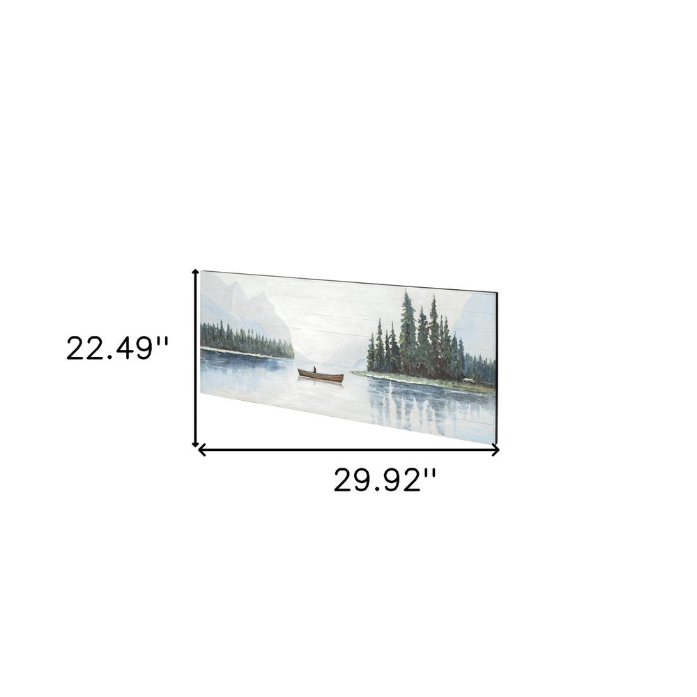 Solitude Hand Painted Distressed Unframed Wall Art HomeRoots