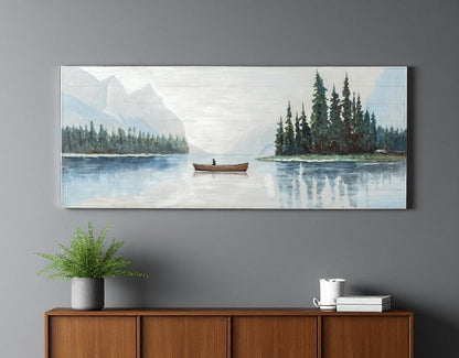 Solitude Hand Painted Distressed Unframed Wall Art HomeRoots