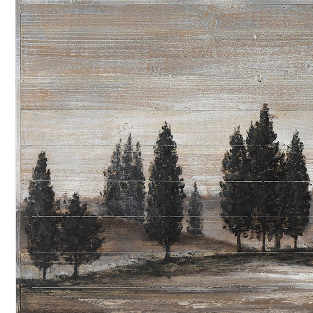 Tuscan Cypress Hand Painted Distressed Unframed Wall Art HomeRoots