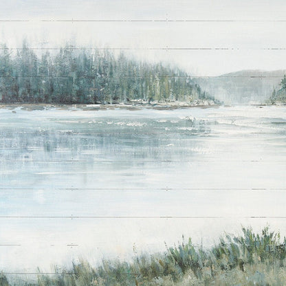 Mere Pond Lake Hand Painted Distressed Unframed Wall Art HomeRoots