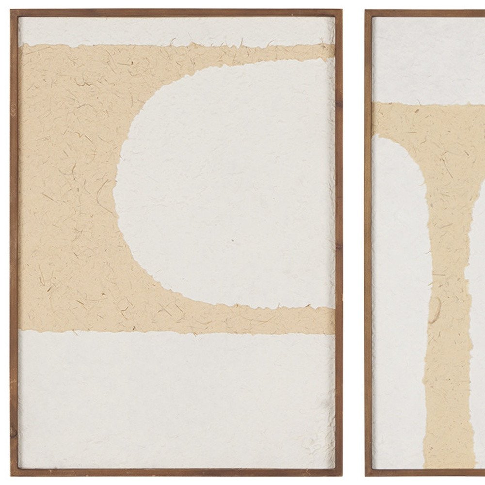 Set Of Three Encore Brown Framed Minimalistic Wall Art — view 3