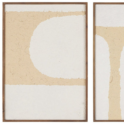 Set Of Three Encore Brown Framed Minimalistic Wall Art HomeRoots