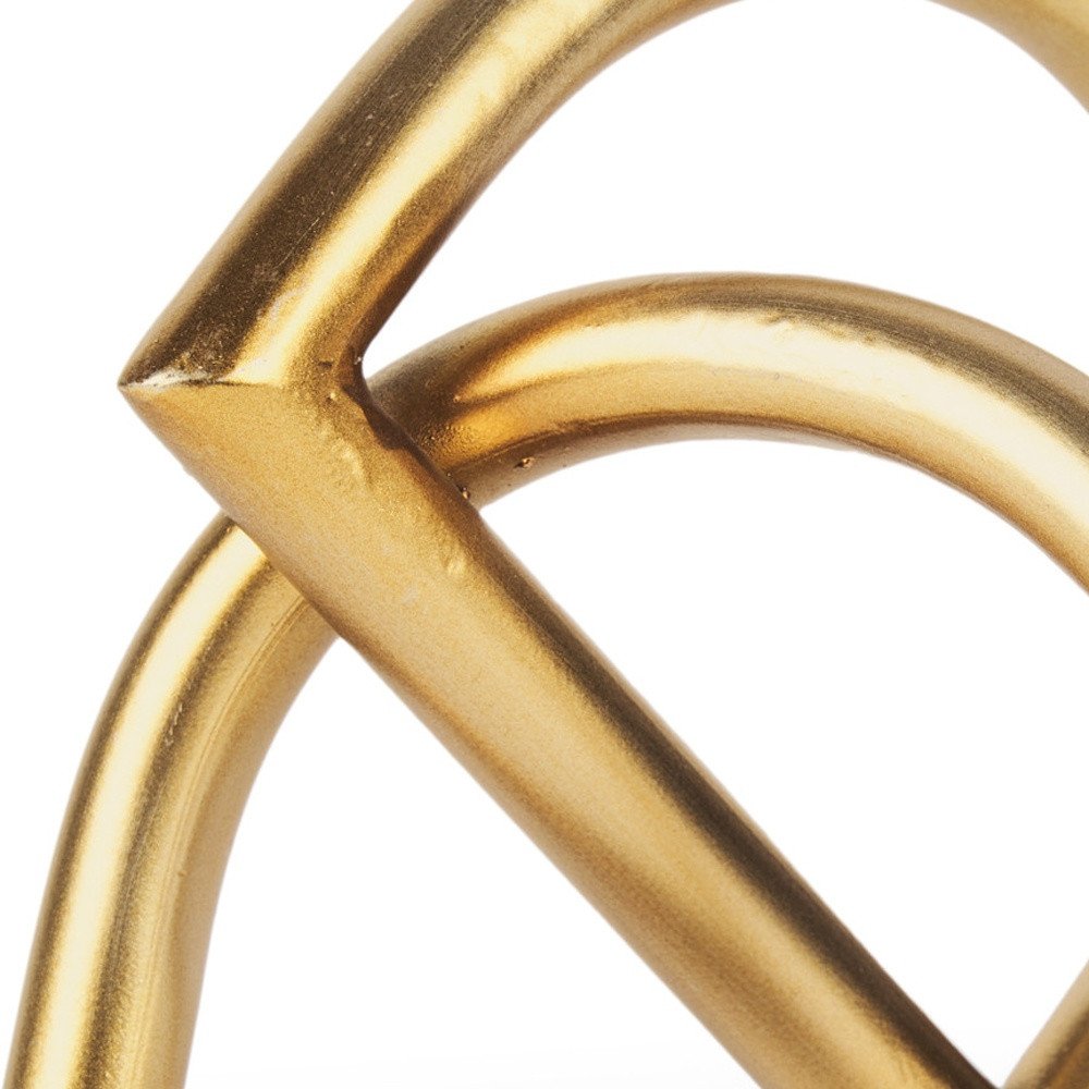 5" Gold Iron Abstract Tabletop Sculpture HomeRoots