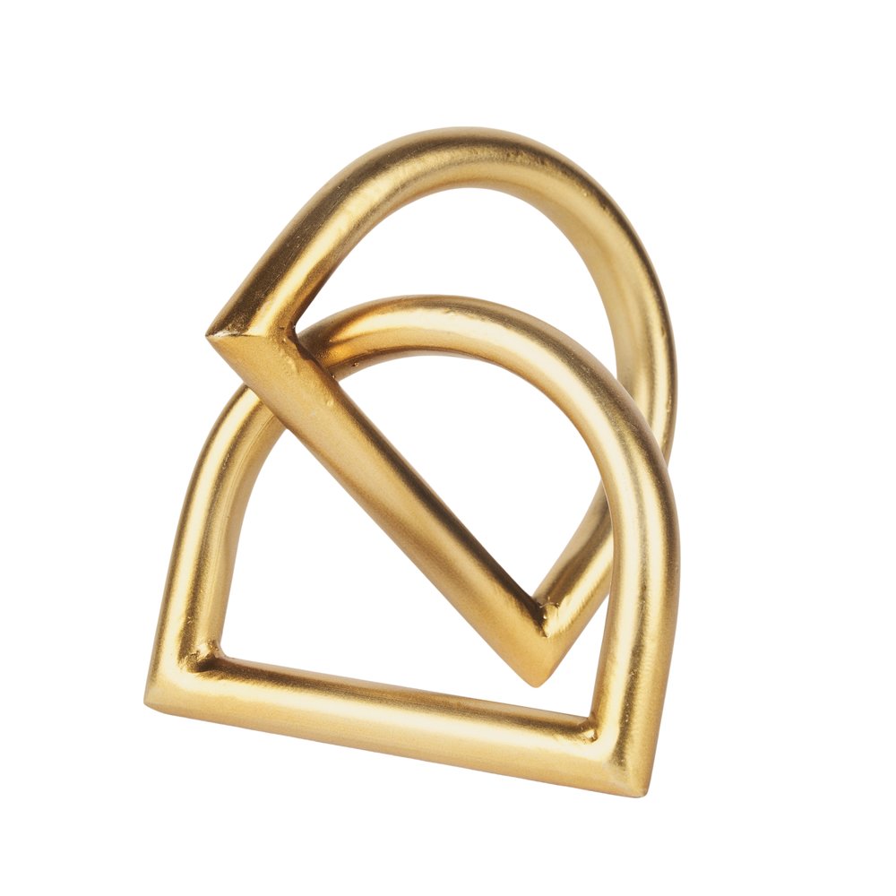 5" Gold Iron Abstract Tabletop Sculpture HomeRoots