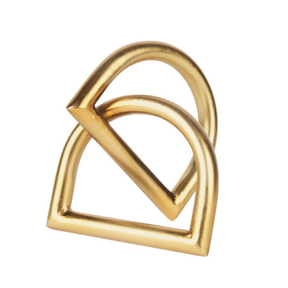 5" Gold Iron Abstract Tabletop Sculpture HomeRoots