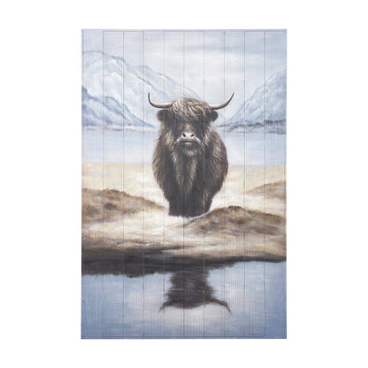 Wild Ox Hand Painted Distressed Unframed Wall Art HomeRoots