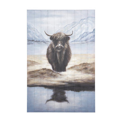 Wild Ox Hand Painted Distressed Unframed Wall Art HomeRoots