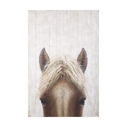 Horse Fringe Hand Painted Distressed Unframed Wall Art HomeRoots
