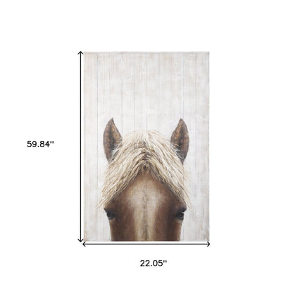 Horse Fringe Hand Painted Distressed Unframed Wall Art HomeRoots