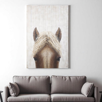 Horse Fringe Hand Painted Distressed Unframed Wall Art HomeRoots