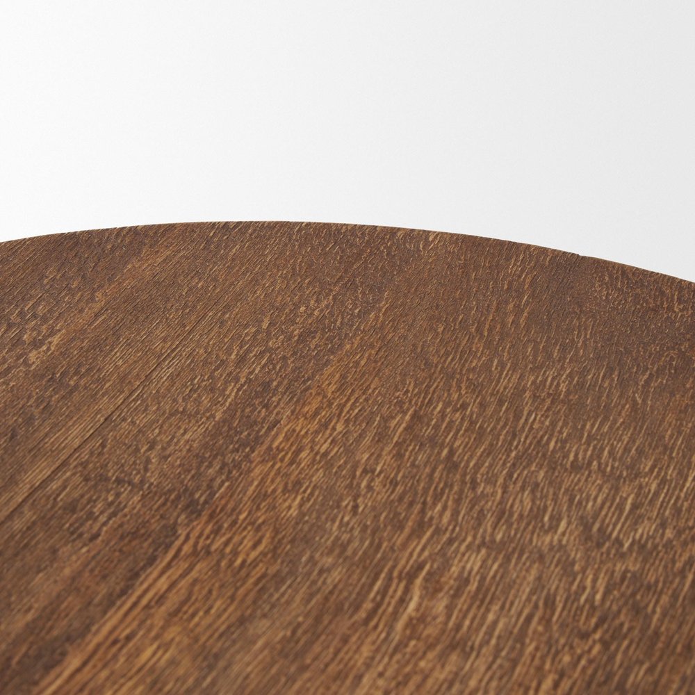 Set of Two Natural Light Brown Round Wood Handmade Serving Trays HomeRoots